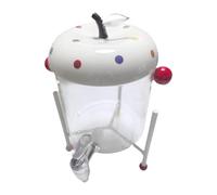 Générique Distributeur de Boissons Carafe Froide Pichet à Eau Fontaine à Verre avec Robinet et Support En Fer Adapté pour Les Fêtes et La Cuisine, A