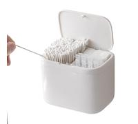 Générique Distributeur De Cotons | Boîte 4 Compartiments Anti-Poussière - Porte-Cotons Cosmétiques,Pour Table, Maison, Salle De Bain, Vanity, Pics À Fil Dentaire, Cotons-Tiges, Élastiques À Cheveux