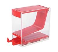 Générique Distributeur de rouleaux de papier, organiseur transparent anti-poussière pour table de laboratoire, usage domestique, comptoir, Rouge