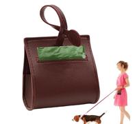 Générique Distributeur de Sacs à déjections animales, Distributeur de Sacs | à déjections Canines - Distributeur de à Canines Polyvalent en Cuir PU,Petit Distributeur portatif de Sac de Merde, dis