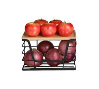 Générique Distributeur de Sacs Poubelle,Boîte Rangement Aliments avec Plateau Bois | Empilable Monté au Mur Porte-Sac Poubelle pour Buanderie Placard Chambre sous Évier Salle de Bain Balcon Toilette