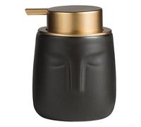 Générique Distributeur de Savon Liquide pour Les Mains en Céramique de 350 ML avec Pompe, Flacon de Lotion pour Les Mains, Idéal pour Les Comptoirs, Noir