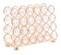 Générique Distributeur de Serviettes en Papier en Métal Doré, Support de Table Carré Base Stable, Porte-serviettes Moderne Cuisine et Bureau, Présentoir Pratique et Décoratif pour Mouchoirs