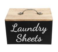 Générique Distributeur en Bois pour Feuilles de Sèche-Linge Boîte de Rangement 20X13X13 CM Porte-Feuilles Multifonction pour Buanderie Organiseur Pratique pour Recharges et Capsules de