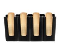 Générique Distributeur Gobelet Pliable en Plastique Étagère Compartimentée, Support Réglable pour Cafés et Bars, Facile à Nettoyer et Organiser Gobelets en Papier