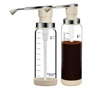 Générique Distributeurs À Pompe À Sauce, Polyvalents, 2 Pièces, Bouteille De Condiments en Verre, Distributeur De Condiments De Cuisine, Visibilité Transparente, Idéal pour La Maison, Le Restaurant