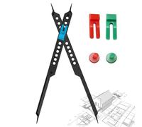 Générique Diviseur d'échelle proportionnelle - Boussole à géométrie réglable, Outil de Mesure de Dessin, règle Artistique de précision | Construction ABS Durable Une Conversion de Rapport Fluide,