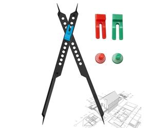 Générique Diviseur d'échelle proportionnelle - Boussole à géométrie réglable, Outil de Mesure de Dessin, règle Artistique de précision | Construction ABS Durable Une Conversion de Rapport Fluide,