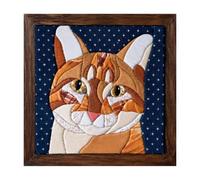 Générique DIY Animal Fabric Art Painting Kit, No Sewing with Frame