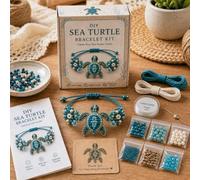 Générique DIY Beaded Bracelet Making Kit, 3D Animal Making Kit (Sea turtle) | Beadwork Jewelry Craft Kit, Cute Creative Art Handmade Gift for Craft Lover