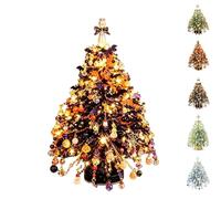 Générique DIY Beaded Christmas Tree Kit, Bead Tabletop Craft Set (#E) | Colorful Beads Ornaments, Christmas Craft Gift for Adults & Craft Lovers