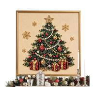 Générique DIY Christmas Pearl Art Kit - Includes Picture Frame & Can