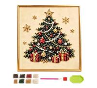 Générique DIY Christmas Pearl Diamond Painting Art Kit with Frame，tree