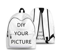 Générique DIY College Wind Casual Étudiant sac à dos à deux épaules/bandoulière unique sac à main zippé,Fashion Décontracté Bag College Pack (A)