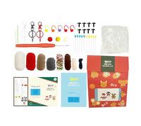 Générique DIY Craft Set, Holiday Crochet Christmas Kit for Teens, Knitting Doll Decorating, Family Group Bonding Project, Party Favor Craft Activity, Extra Yarn and Tools, Ornament Making Kit