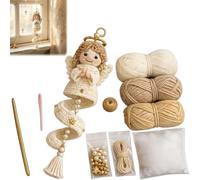 Générique DIY Crochet Blessed Mother Spiral Hanging Ornament Kit, Beginner Friendly Christian Virgin Mary Faith Spiral Hanging Decor Craft Set with Soft Yarn,Handmade Religious Creative Gift