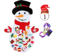 Générique DIY Felt Christmas Tree - 3ft Interactive Tree with Ornaments, Lights, Advent Calendar & Felt Board, Montessori-Inspired Seasonal Decor for Young Learners (Style-B)
