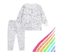Générique DIY Hand Painted Homewear Set, Coloring Pajamas for Kids, Colorable Pajama Prints Two Piece Set for Kids (#4,7-8 Years)