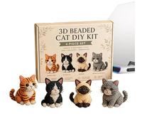 Générique DIY Home Decor Craft Art - Bead Kit 3D Cute Cat Activity Set