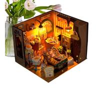 Générique DIY Miniature House Diorama Puzzle Set with LED Light