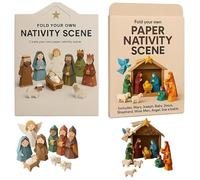 Générique DIY Paper Nativity Scene, Christmas Nativity Set, Nativity's Sets, Sunday School & Family Christmas Activity, Easy to Fold, Creative & Educational (A+B)