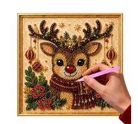 Générique DIY Pearl Christmas Kit with Frame | 3D Gem Wall Art