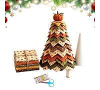 Générique DIY Quilted Christmas Tree Kit, 3D Fabric Craft Set For Beginners