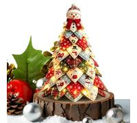 Générique DIY Quilted Christmas Tree - Lighted Holiday Craft Decor Kit