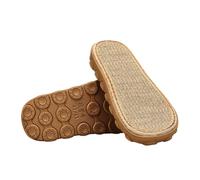 Générique Diy Sole Suction Cup Massage Bottom Elderly Non-slip Slippers Sole Wear-resistant Soft Lightweight Hook Slippers Cotton Shoes(Beige,40-41)