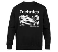 Générique DJ Technics Teach Them Well Pull Ras du Cou Unisexe Noir