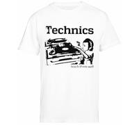 Générique DJ Technics Teach Them Well T-Shirt Blanc À Manches Courtes pour Hommes