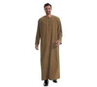 Générique Djellaba Homme Marocaine Abaya Dashiki Africain Ihram Musulman T-Shirt Costume Indien Dengri Tunisien Jelaba Tenue De Prière Robe Musulmane À Manches Longues Africaine Deguisement Arabe
