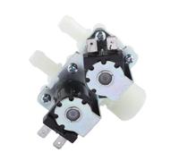 Générique DN20 G3/4 1 en 2 DC 12V 24V AC 220V pression double électrovanne d'entrée d'eau électrique normalement fermée for Machine à laver(AC240V)