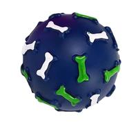 Générique Dog Balls Squeaky - Bone Print Puppy Bite Toy | Outdoor Dog Chew Toys | for Pet Parents Trainers Animal Lovers Apartment Bedroom Living Room Study Office Home Beach Park Garden