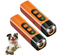 Générique Dog Bark Deterrent Device with LED Flashlight, Anti Barking Device for Dogs,Suitable for Training to Improve Bad Behavior, Stop Barking for Aggressive Dogs (Orange*2)