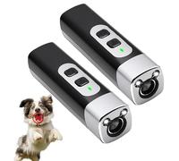 Générique Dog Bark Deterrent Device with LED Flashlight, Anti Barking Device for Dogs,Suitable for Training to Improve Bad Behavior, Stop Barking for Aggressive Dogs (Black*2)