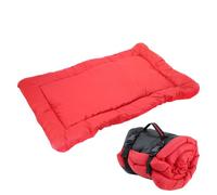 Générique Dog Bed, Foldable Pet Mat, 35.43x23.62x1.18 inches Lightweight Waterproof Cloth Design, Roll Up Dog Blanket for Indoor Outdoor Camping, Portable Pets Travel, Blue, Red
