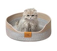 Générique Dog Beds Small Dogs, Warm Cotton Rope Cat Scratcher and Cozy Pet Combo, Washable Calming Bed for Puppies, Kittens, Indoor Cats, Living Room, Bedroom, Floor, Crate, Nursery Use