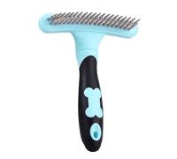 Générique Dog Brush for Shedding - Stainless Steel ABS Rubber 15x11cm | Double Row Pin Dematting Comb Pet Grooming Rake for Dogs Remove Mats Tangles Shedding Control Tool | for Dogs Grooming Home