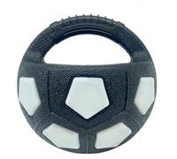 Générique Dog Calming Ball with Handle, Interactive Squeaky Football Toy for Fetch and Toss Play, Strong Rubber Chew Toy for Water Play & Training, Floating Soccer Ball for Small Medium Large Dogs