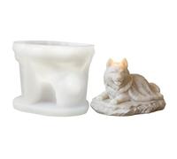Générique Dog Candle Mold | Casting Plaster Animal Figurine Mould - Silicone 3D Molds for Candy & Home Decor | for DIY Wax Soap Cake Concrete Arts Crafts Home Decoration