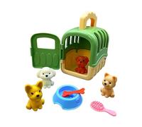 Générique Dog Care Playset - Interactive Puppy Role Play Toy for Kids, 8-Piece Cage & Accessory Design Realistic Look, Lightweight + Safe Edges, ABS Material Durable Build, for Boys & Girls 3+
