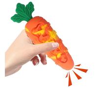 Générique Dog Chew, Silicone Carrot Dog Teething Toys, Strong and Safe Material, Helps Clean Teeth Soothe Gums, Interactive Pet Chewing Supplies, for Indoor, Outdoor Play, Fetch, Travel, Bath