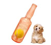 Générique Dog Chew Toys - Interactive Dog Ball, Pet Squeaky Toy for Bite Practice, Bottle Form Play, Rubber Pet Training Gear with Ball Insert Core, Puppy Teething Aid for Consistent Chewing Exercise