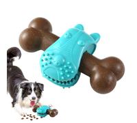 Générique Dog Chew Toys, Oral Cleaning Chewer Bone, 5.71x3.54x1.97 inches, Refillable Treat Dispenser, Boredom Relief Trainer for Interactive Chewing and Teething Exercise, Multicolor
