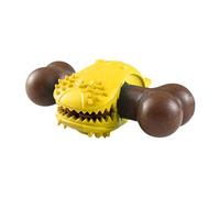 Générique Dog Chew Toys, Oral Cleaning Chewer Bone, 5.71x3.54x1.97 inches, Refillable Treat Dispenser, Boredom Relief Trainer for Interactive Chewing and Teething Exercise, Multicolor