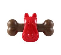 Générique Dog Chew Toys, Oral Cleaning Chewer Bone, 5.71x3.54x1.97 inches, Refillable Treat Dispenser, Boredom Relief Trainer for Interactive Chewing and Teething Exercise, Multicolor