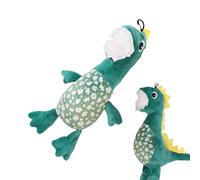 Générique Dog Chew Toys, Soft Squeaky Dinosaur Plush, Interactive Training Doll, Indestructible Pet Supplies, Teething Cleaning Aid, Ideal for Calming and Stimulating Dogs of