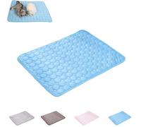Générique Dog Cooling Mat, 2025 New Pets Self Cooling Pad, Portable Pet Travel Mats, Washable Pet Cool Pad, for Indoor/Outdoor, Lightweightr, Suitable for Cats and Dogs (Blue,A (15.7 * 11.8 in))
