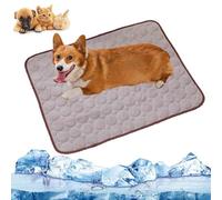 Générique Dog Cooling Mat,2026 New Cool Pet Pad,Self-Cooling,Pressure Activated Mat for Dogs & Cats,Portable Foldable Washable,Stay Cool & Dry,Non-Slip Pet Bed Mat for Floors,Sofas,Kennels (Brown)